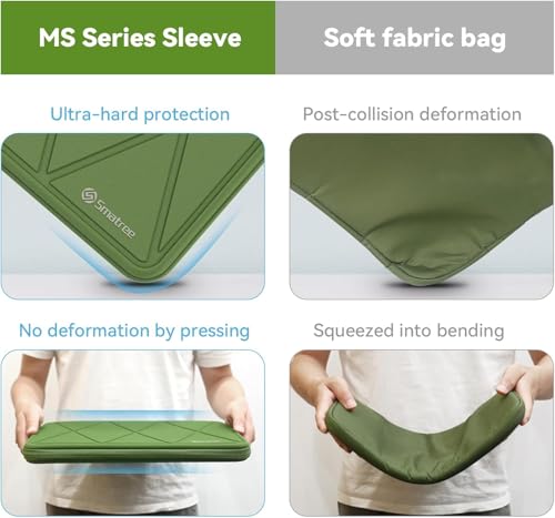 Funda para portátil 16 pulgadas Smatree MS86 de EVA rígida e impermeable color verde 5