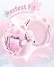 GeekShare Cute Silicone Case Compatible with Tamagotchi Paradise,Soft Cover Waterproof Shockproof Anti-Scratch for Virtual Pet Device - Pink Circle Cat