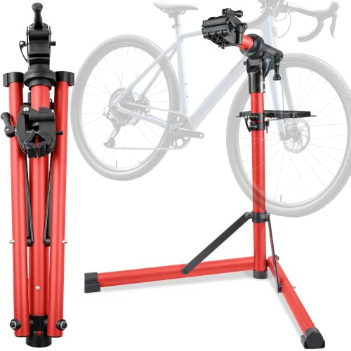 Image of Bike Repair Stand for Maintenance, Heavy Duty Folding 360 Clamp for E-Bike