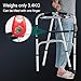 Foldable Walker Height Adjustable Lightweight Walker Standard Walker Folding Walkers for Seniors and Adults(Color3)