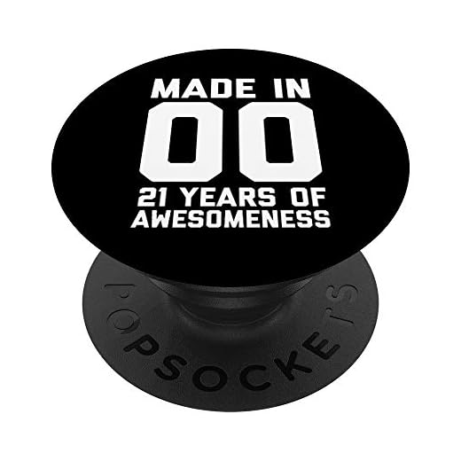 Regalos de 21 cumpleaños para él Hombres Edad 21 años Hijo PopSockets PopGrip: Agarre intercambiable para Teléfonos y Tabletas