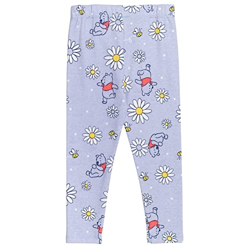 Disney Winnie The Pooh Toddler Girls Cosplay T-Shirt And Leggings Outfit Set Pooh Yellow/Blue 4T #TOP2