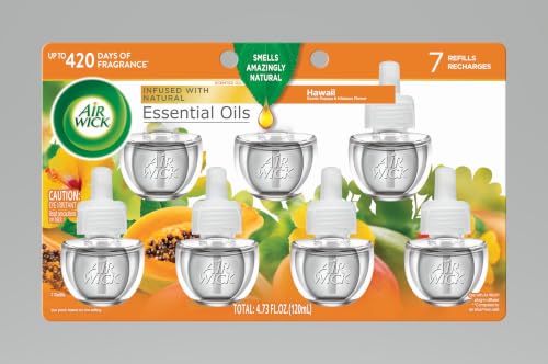 Image of Air Wick Plug in Scented Oil Refill, 7 ct, Hawaii, Air Freshener, Essential Oils