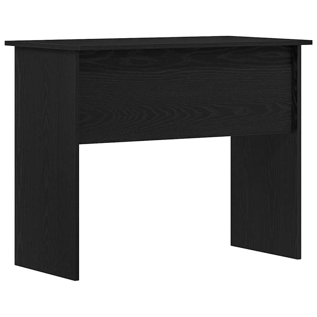 Scrivania per PC 90x50x74 cm Tavolo da Studio Rovere Nero | Tavolo compatto salvaspazio per camera da letto e ufficio con ampio ripiano in legno ingegnerizzato facile da pulire