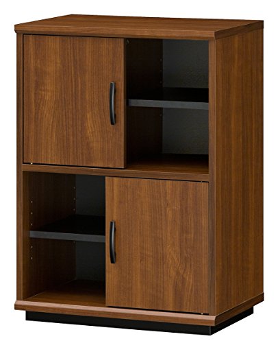 白井産業 キャビネット ダークブラウン 幅56.6 高さ78.6 奥行36.3cm BLS-8055D ブランシェイド