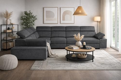 All4All Ecksofa mit Schlaffunktion Ariva - Sofa mit Bettkasten - Schlafsofa...
