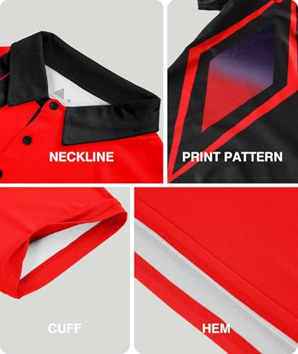 Image of ZITY Golf Polo Shirts for Men Short Sleeve UPF 50+ Athletic Tennis T-Shirt