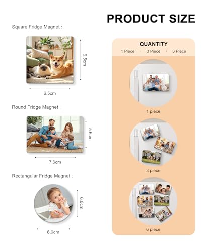 3 Imánes Decorativos Personalizados Rectangulares miniatura 6