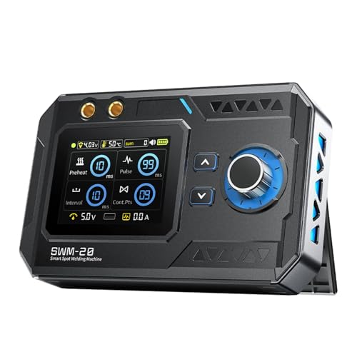 Soudeuse par Points, SWM-20 Poste à Souder à Batterie portable 5000 mAh avec double impulsion à courant élevé 1200 A quatre niveaux de puissance...