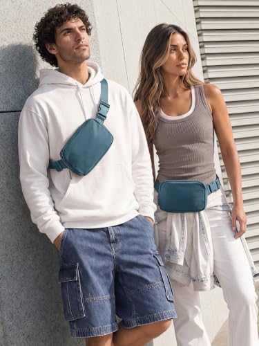 Image of ODODOS Unisex Mini Belt Bag with Adjustable Strap Small Fanny Pack for Workout Running Traveling Hiking, Blue