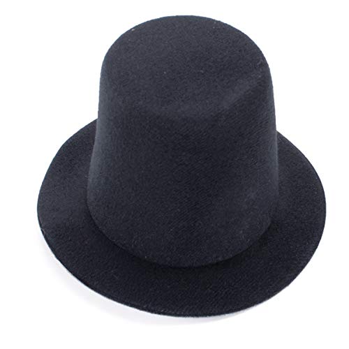 Lawliet Mini Top Tall Hat Fascinator Base Alligator Clips Millinery Craft (Black)
