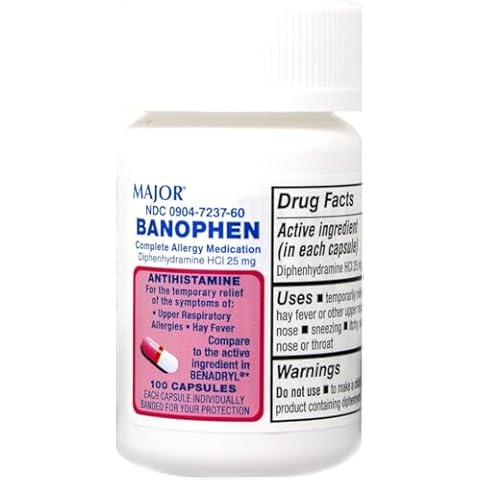 Major Banophen Diphenhydramine Capsules Cover
