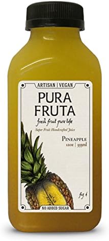 Pura Fruta Cold-Pressed Pineapple Juice, 12oz (Pack of 6)
