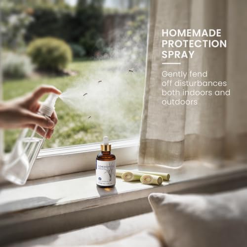 Image of HIQILI Lemongrass Essential Oil for Outdoor Protection, Skin | Used For Protective Spray and Cleanses Skin, Ideal For Outdoor Use & Salons - 30mL / 1.01 fl oz