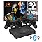 Game Retro Mini PS1 Black Console de Jogos 2 Controles 93 Mil Jogos Sistema Atualizado (Black, Controles sem fio)