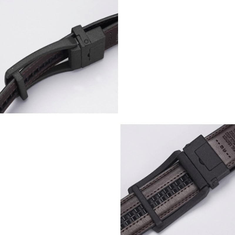 Automatic Belt Buckle Leather for Men Business Faux Waistband image 4