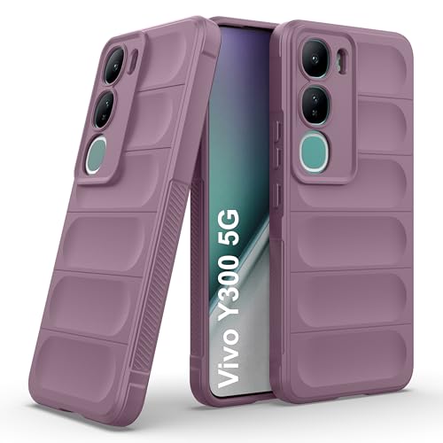 Image of amazon basics Back Case Cover for Vivo Y300 5G | Compatible for Vivo Y300 5G Back Cover | Liquid Silicon Magic Case with Camera Protection | Lavender