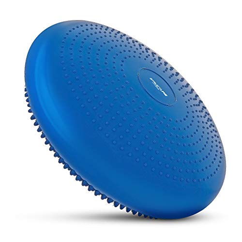 Estructura Fitness - Cojín de equilibrio de disco con bomba (azul).