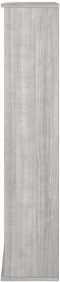 Bush Business Furniture Hybrid Tall 5 Shelf Bookcase in Platinum Gray