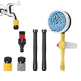 Ziurmut Fregona de lavado de coche, cepillo de limpieza de coche telescópica, fregona de lavado de coche de mango largo, fregona versátil para la limpieza de SUV, camión, caravana y limpieza