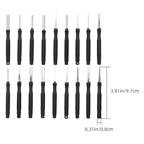 Kit de extracción de terminales automotrices con 18 piezas de acero para cables de coche 2
