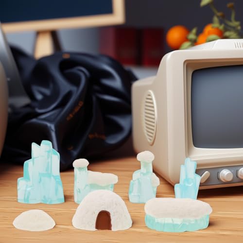 Image of BESPORTBLE 7 pcs Mini Igloo Toys Lifelike Ice Houses Models for Dollhouse Miniatures Arctic Figurines for Micro Landscape Decoration Winter Crafts Diorama Snow and Ice Display