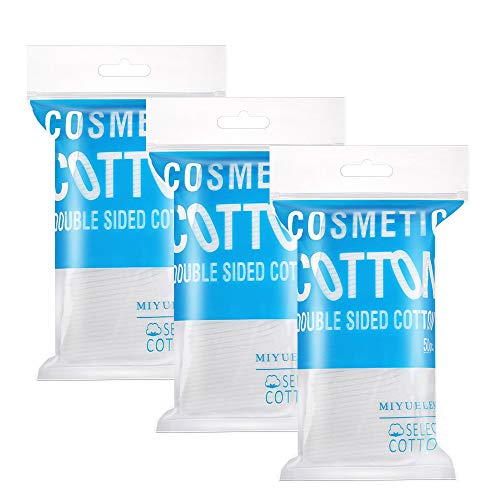 150PCS Cotton Pads Makeup Remover Pads, Double-Side Biodegradable Cotton for Cosmetic, Sensitive Skin,Nail, and Personal Care, Soft Gentle Makeup Tools