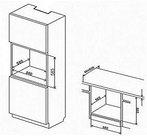 Exquisit Einbaubackofen, Backofen Einbaugerät Silber, 62 L Garraum, Einfache Bedienung, Backofen klein, EBE 555-1.1 – Bild 4