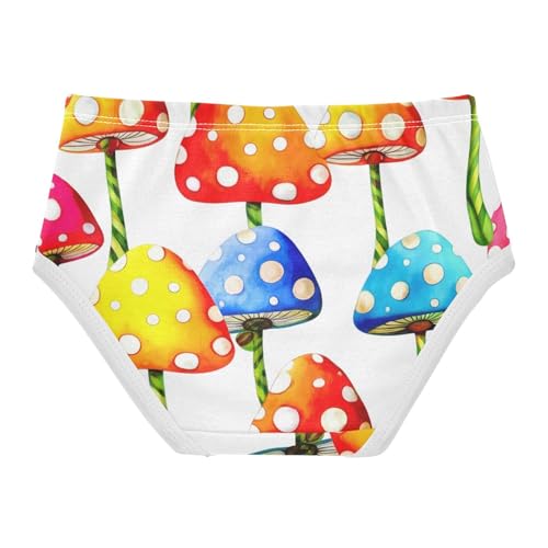 Animals Toddler Girls Underwear 2t Cotton Panties Little Girl Colorful Mushrooms White Kids Briefs Undies2