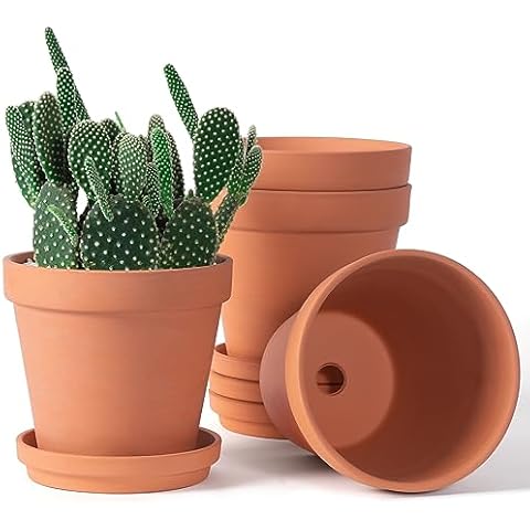 Orceler 6" Terra Cotta Plant Pots - Pack of 4 Cover