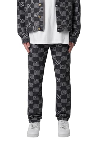 mnml Men's D528 Checkered Denim