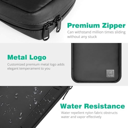 Image of WIWU MacBook Organizer, Electronics Organiser, Travel Case, Tech Pouch, Carrying Bag for Hard Drives, Accessories Case for Cord, Apple Pencil, Cable,Charger, Pod, Mouse, RFID Enabled