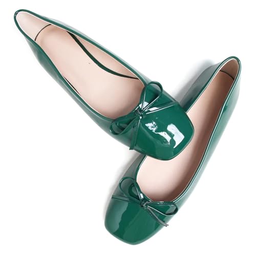 Image of Dear Time Women's Casual Foldable Ballet Flats Square Toe Ballerina Flats Shoes Comfortable