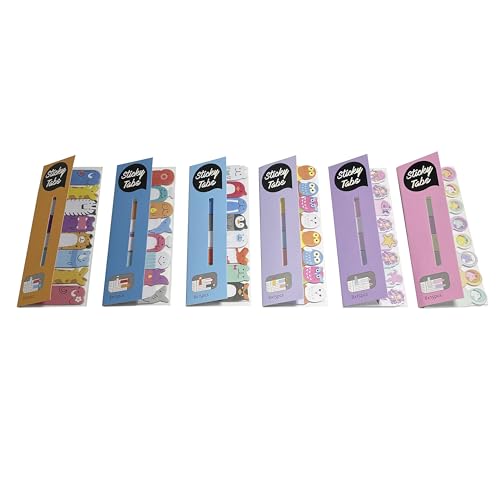 Generic CP240316-1/6/7/12/13/18/19/24 Cutepaper - Cute Paper Mini Lovely Bookmark Sticky Notes, Marine And Jungle Animal Design, Memo Pad,720Pages Colorful Darling Animal Group Marker Tabs thumb #1