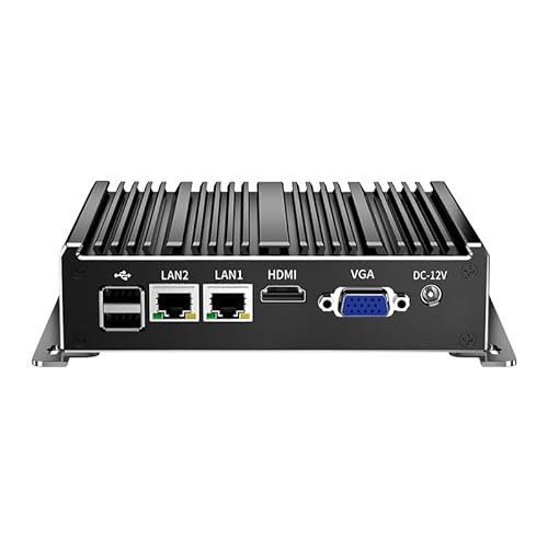 UDPTCP Fanless Mini PC, Industrial PC, Mini Computer Dual Core N2840, 4K HD+VGA, 2Gigabit Ethernet, USB, Mini Desktop PC 2 RS232 COM, WiFi/Win10/Linux, NO RAM NO SSD (NO RAM NO SSD)