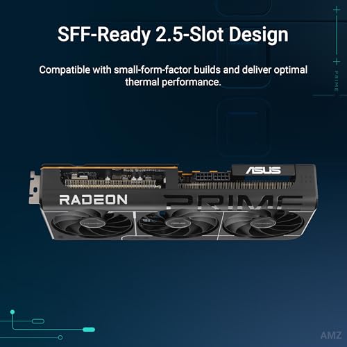 Image of ASUS Prime Radeon RX 9070 GRE EVO OC Edition Graphics Card (PCIe 5.0, HDMI /DP 2.1, 2.5-Slot Design, axial-tech Fans, Dual Ball Fan Bearings, Dual BIOS, GPU Guard)