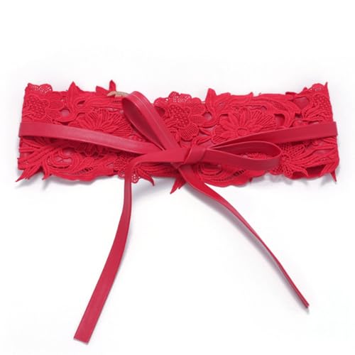 Versatile Ladies Decorative Belt Lace Wide Waist Bandage with Skirt Sweater Retro Fashion for Dresses and Tops