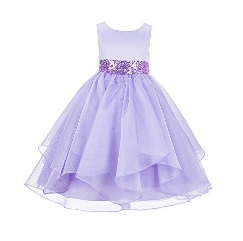 Ruffled Organza Asymmetric Flower Girl Dress Special Events Social 012