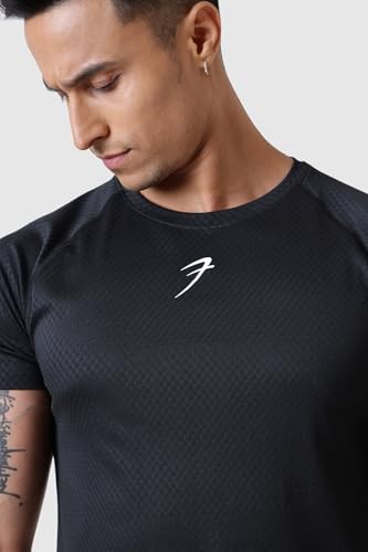 Image of FUAARK Grain Men's Slim Fit Heavyweight Stretchable Raglan Sleeves Gym & Workout Tshirt