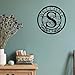 BVLFOOK Metal Wall Art, Letter S Monogram, Personalized Name Sign, Black Wall Decor, Custom Family Name, Welcome Plaque for Door Living Room Kitchen Dining Room Indoor Outdoor Decoration Christmas