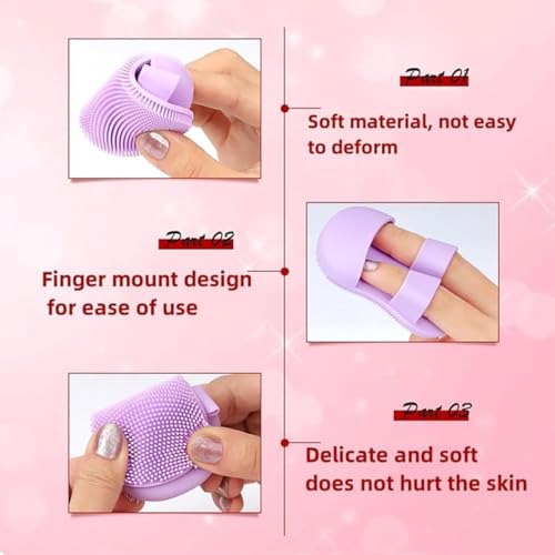 Image of ARJ Face Scrubber for Women and Men, Silicone Face Cleansing Brush Face Scrubbers Soft Exfoliators Cleaning Tool Massage Washing Pore Cleanser Pimples Blackhead Remover Deep Cleans Skin Care 1pcs