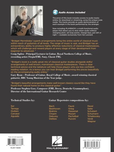 The Classical Guitar Compendium - Classical Masterpieces Arranged for Solo Guitar | Tablature Edition with Online Audio | Features Works by Bach, Beethoven, Mozart | Hal Leonard Guitar Songbook - Image 2