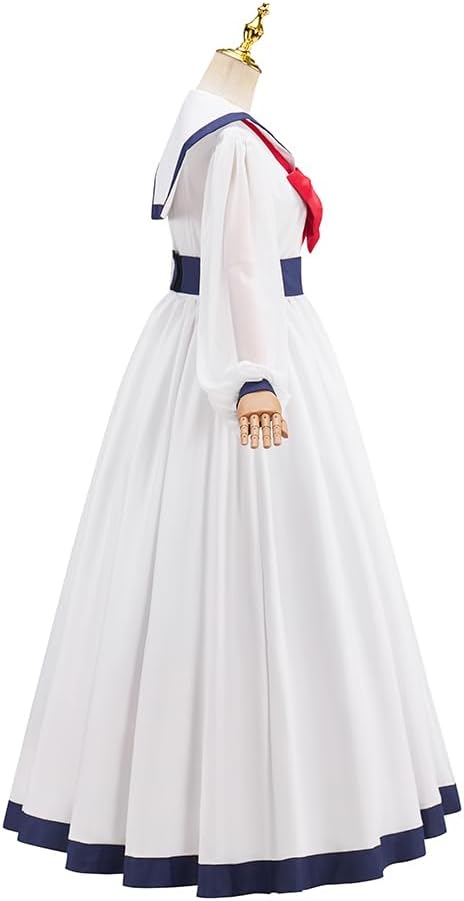 Women's Preppy Style Sailor Collar Costume Vintage Lolita JK Uniform Long Sleeves Casual White Retro Dresses - Image 4