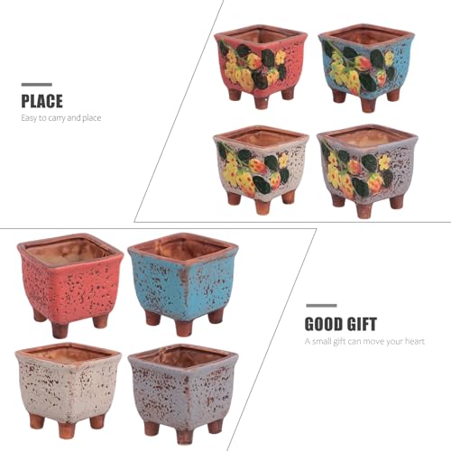 Pots de fleurs en céramique peints à la main DOITOOL pour salon chic - 7