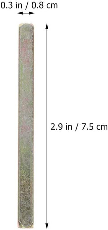 Uonlytech Spare Door Handle Spindle Bar 2pcs Antique Style Hinge Door Knob Replacement Spindle for Door Knob Door Lock 75mm