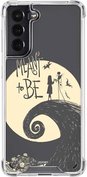 Skinit Clear Phone Case Compatible with Galaxy S21 5G - Officially Licensed Disney The Nightmare Before Christmas Jack and Sally Meant to Be Design