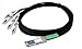 1m 40GBase-CR4 to 4X10G Base-CU SFP+ DAC Cable F/Cisco