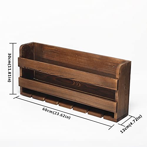Soporte para botellas de vino de madera para pared 6 botellas miniatura 2