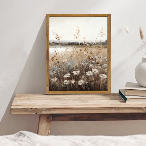 KBKBART-Vintage-Wall-Art-Framed-Retro-Countryside-Autumn-Wildflower-Field-Landscape-Canvas-Painting-Farmhouse-Decor-Wall-Art-Rustic-Fall-Landscape-Bathroom-Wall-Decor-for-Bedroom-Living-Room KBKBART Vintage Wall Art Framed Retro Countryside Autumn Wildflower Field Landscape Canvas Painting Farmhouse Decor Wall Art Rustic Fall Landscape Bathroom Wall Decor for Bedroom Living Room