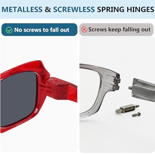 Eyekepper Women Metalless Screwless Spring Hinges Sunglasses Ladies Thick Frame Sunshine Glasses3